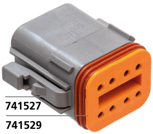8 Pole grey socket housing (IT)