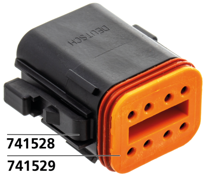 8 Pole black socket housing