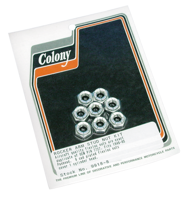 Panhead rocker stud flex lock nuts set/8 (IT)