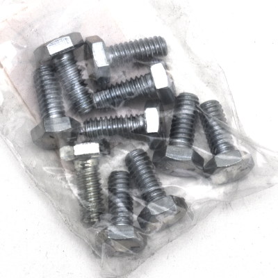 10pck hex bolt 1/4-20x5/8" UNC zinc