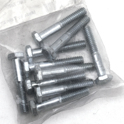 GZP 10pck hex bolt 1/4-20x1-1/2" zinc (IT)