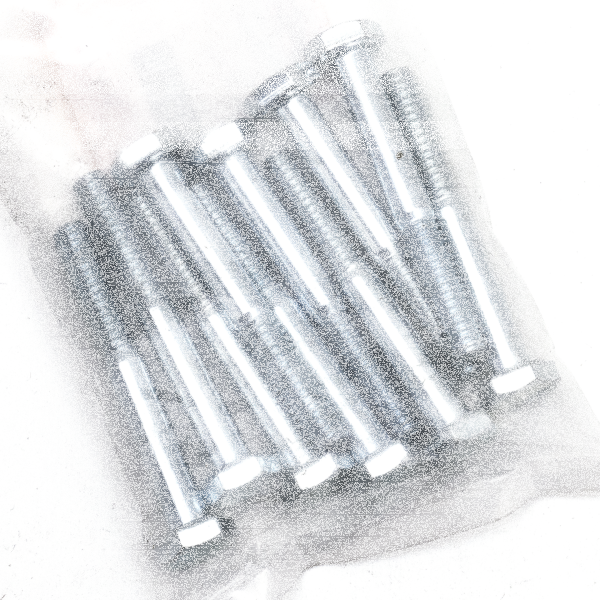 10pck hex bolt 1/4-20x2" UNC zinc (IT)