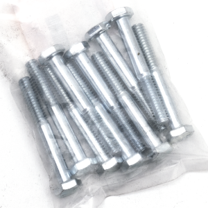 10pck hex bolt 1/4-20x2" UNC zinc