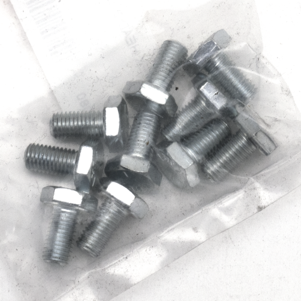 10pck hex bolt 1/4-28x1/2" UNF zinc (IT)