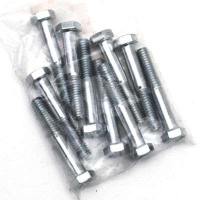 10pck hex bolt 5/16-18x2" UNC zinc