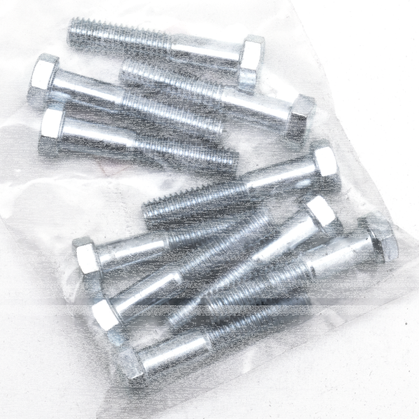 10pck hex bolt 3/8-16x2" UNC zinc (IT)