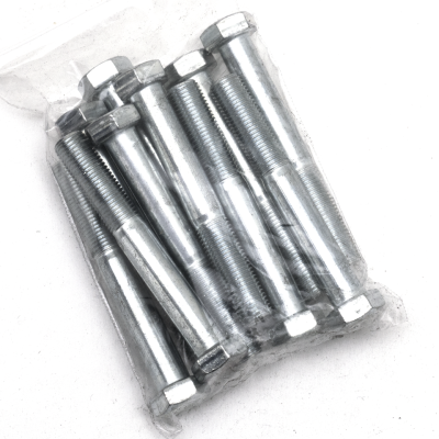 10pck hex bolt 3/8-24x2-3/4" UNF zinc