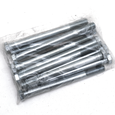 10pck hex bolt 3/8-24x4-3/4" UNF zinc (IT)