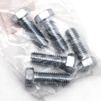 5pck hex bolt 7/16-14x1-1/4" UNC zinc (IT)