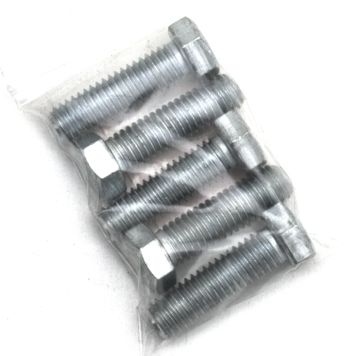 GZP 5pck hex bolt 7/16-14x1-1/2" zinc