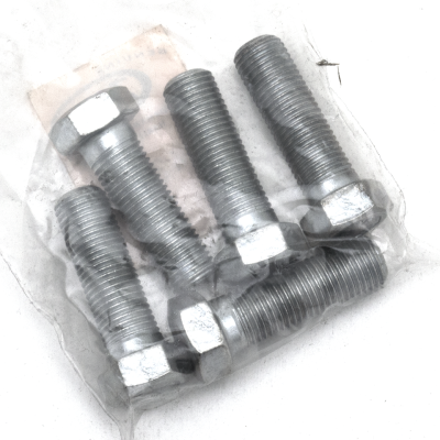 5pck hex bolt 7/16-20x1.375" UNF zinc