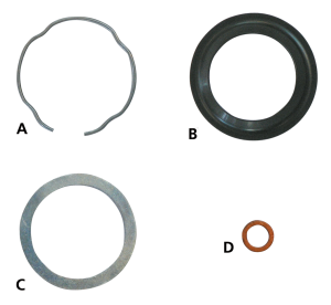 6pck Wire Retaining Ring Fork Oil Seal