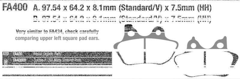 EBC Brake pads BT00-07 XL00-03 front (IT)