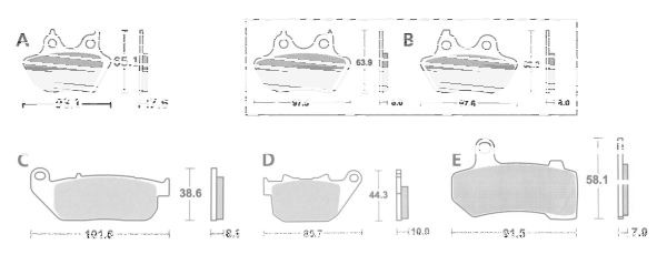 EBC Brake pads BT00-07 XL00-03 front (IT)