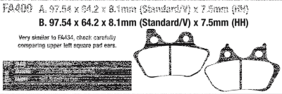 EBC Brake pads BT00-07 XL00-03 front (IT)