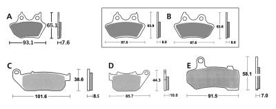 EBC Brake pads BT00-07 XL00-03 front (IT)