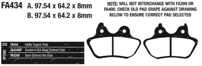 EBC Aramid Brake pads F*ST06-07 rear (IT)