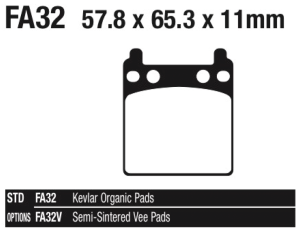 EBC Brake pads PM 162x2 (IT)