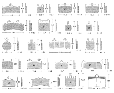 EBC Brake pads for GMA small calipers (IT)