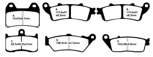 EBC Brake pads PM, Victory 98-07 (IT)