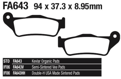 EBC organic brake pads XG14-15 (IT)