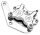 PM Front caliper 125x4SL 84-99 chrome (IT)