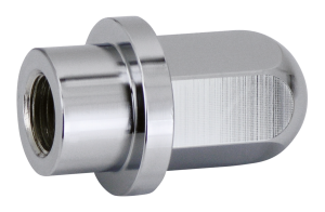 Chrome wheel axle nut f/side mount plate