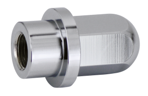 Chrome wheel axle nut f/side mount plate