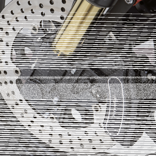 Black caliper brckt f/Ohlins LH 00-up OE (IT)