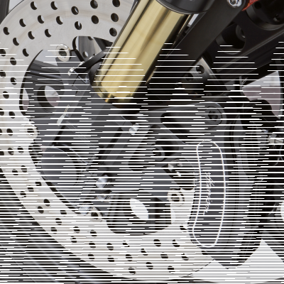 Black caliper brckt f/Ohlins LH 00-up OE (IT)