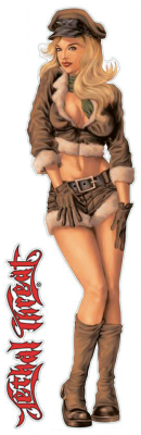 AVIATION GIRL 3X10IN DECAL