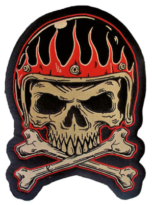 VINTAGE HELMET SKULL PATCH (IT)