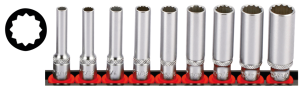 1/4" Socketset long inch sizes 9pc on ra