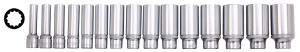 1/2" Socketset long inch sizes 15Pc on r