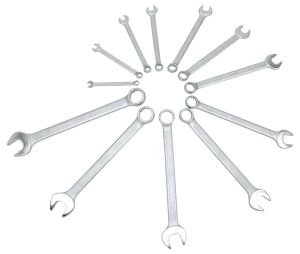 Combination wrench set inch sizes 12Pc