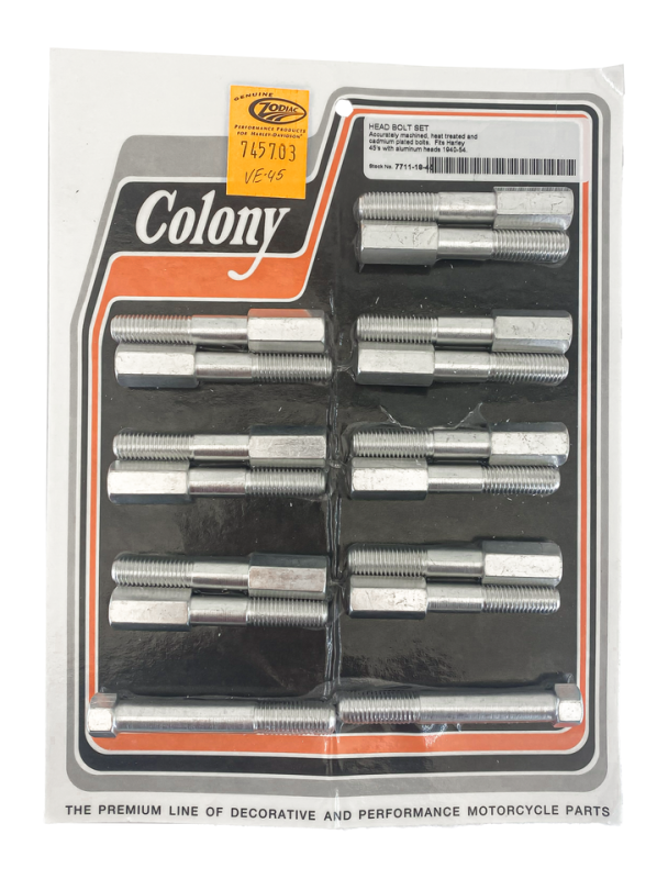 Bolt set f/45CI 1:5 alu heads, white pla (IT)