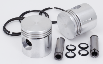 Pistons w/Hasting rings 45CI +.04" set/2 (IT)