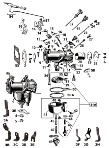 shaft throttle with screws, 1 1/4 carbs (IT)