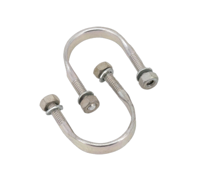 U-bolt, sparkcoil with nuts, white plate