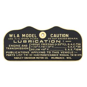Cautionplate HD WLA, military, brass (IT)