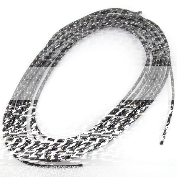 Black cotton wire w/white tracer, 25ft (IT)