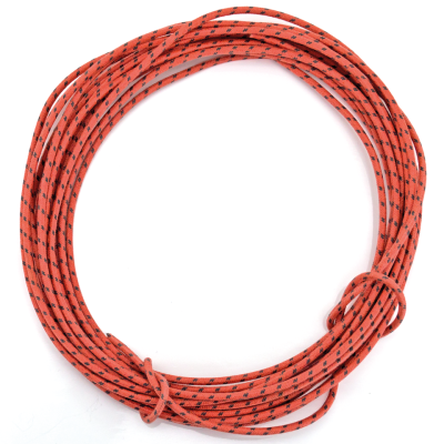red cotton wire w/black tracer 25ft (IT)