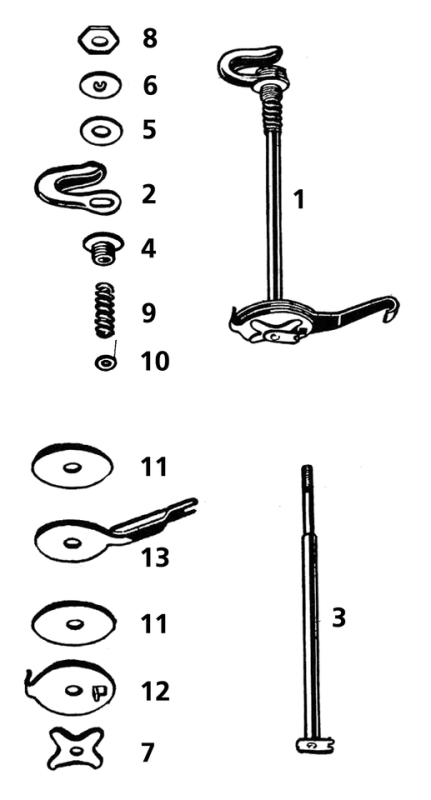 Steering damper w/chrome lever, WL (IT)