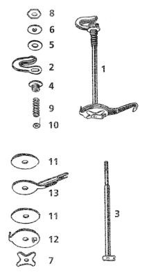 Steering damper w/chrome lever, WL (IT)