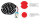 Turn Sig LED insert pancake 3" red (IT)