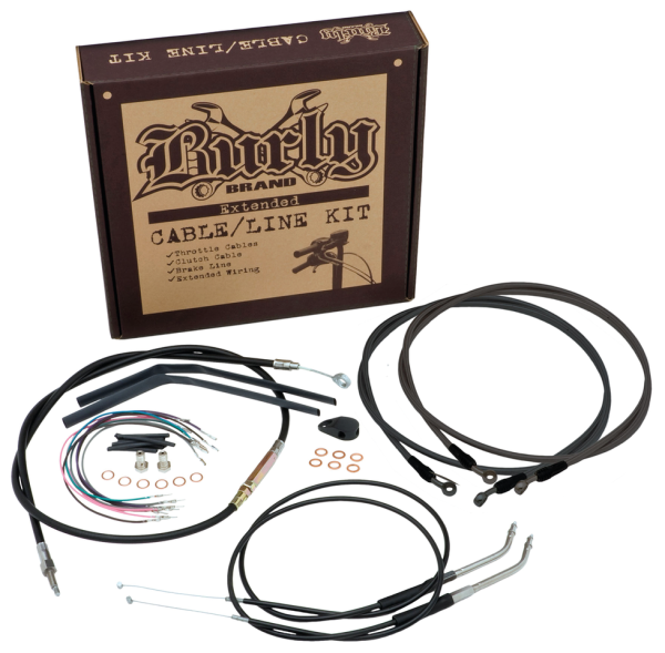 Cable kit black 16" bar no-ABS FLST11-14 (IT)