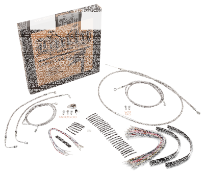 Cable kit braided St 14" bar FLT/FLHR97- (IT)