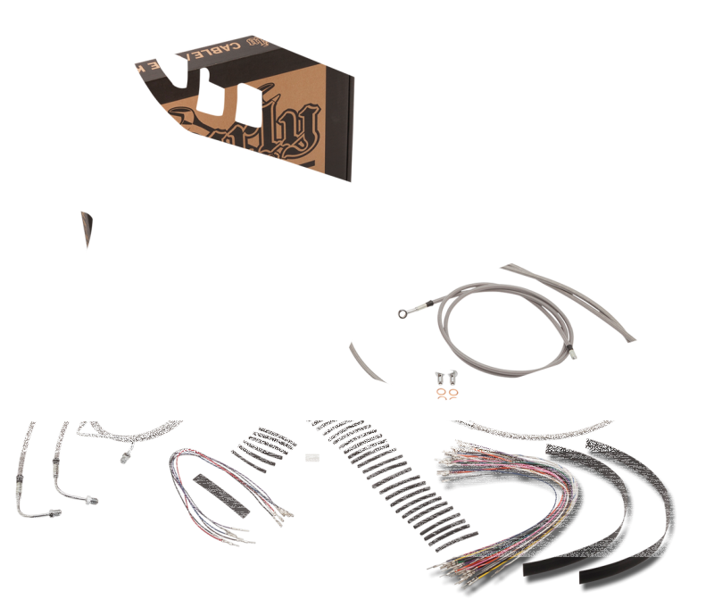 Cable kit braided St 14" bar FLT/FLHR00- (IT)