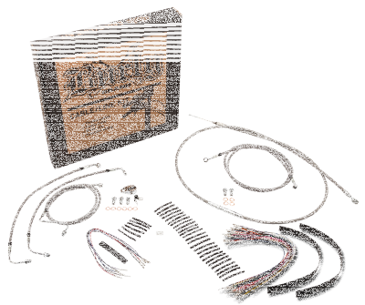 Cable kit braided St 14" bar FLT/FLHR00- (IT)