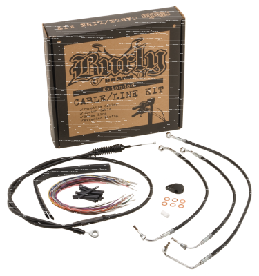 Cable kit black 15" bar no-ABS FLHT08-13 (IT)